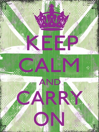 Framed Keep Calm And Carry On 5 Print
