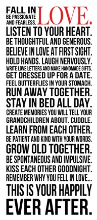 Framed Fall in Love 1 Print