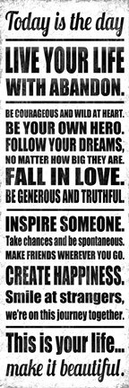 Framed Today is the Day 5 Print