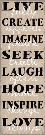 Framed Live Fully 9 Print