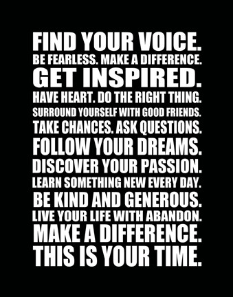 Framed Find Your Voice 2 Print