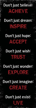 Framed Achieve Inspire Accept 2 Print