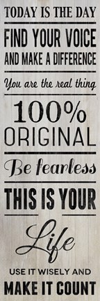 Framed Make It Count 1 Print