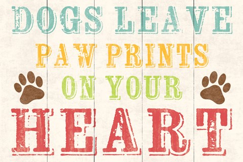 Framed Dogs Leave Paw Prints 1 Print