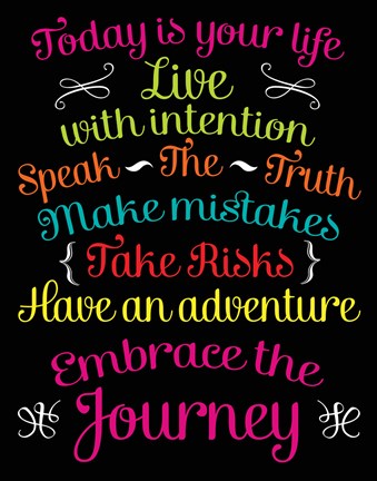 Framed Embrace the Journey Print