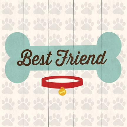 Framed Best Friend - Bone Print