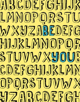 Framed Be You Alphabet Print