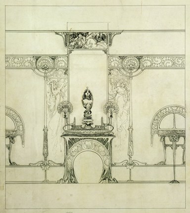 Framed Design for the Boutique of Jeweller Fouquet, 6, Rue Royale Print