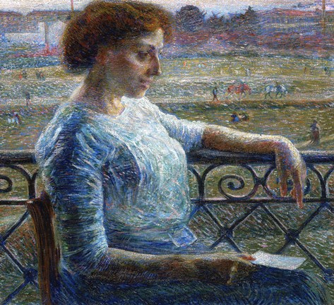 Framed Sister on the Balcony 1909 Print