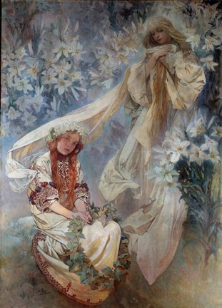 Framed Madonna of the Lilies, 1905 Print