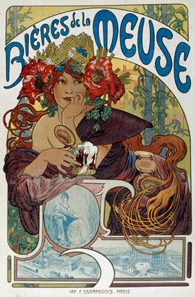 Framed Les Bieres de la Meuse, 1898 Print