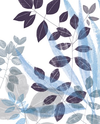 Framed Leaf Impression I Print