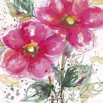 Framed Pink Flower II Print
