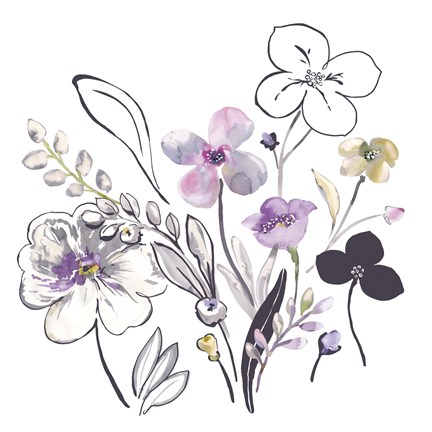 Framed Meadow I Print