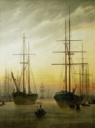Framed Ships in the Harbour, 1774-1840 Print