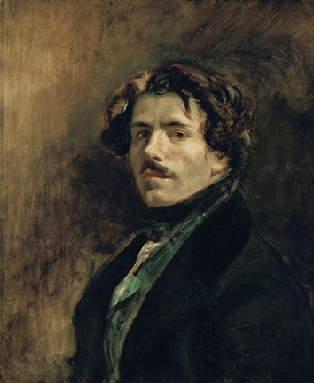 Framed Delacroix, Self-Portrait Print