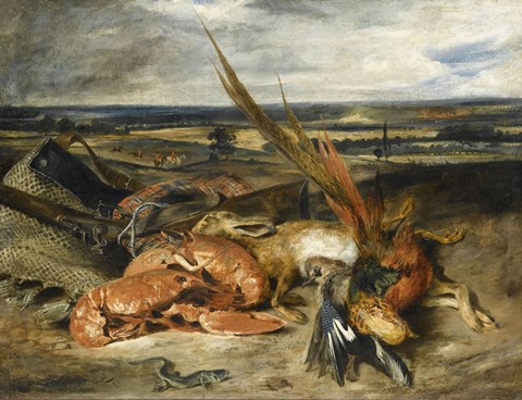 Framed Still Life with Lobster, 1827 Print