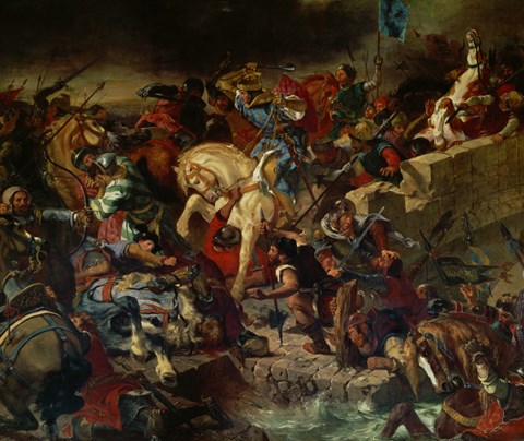 Framed Battle of Taillebourg July 21, 1242 Print