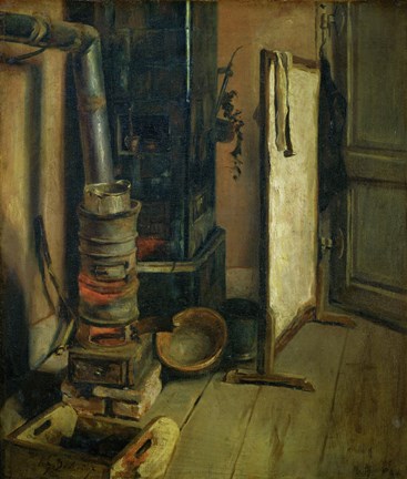 Framed Corner of a Painter&#39;s Study, the Stove Print