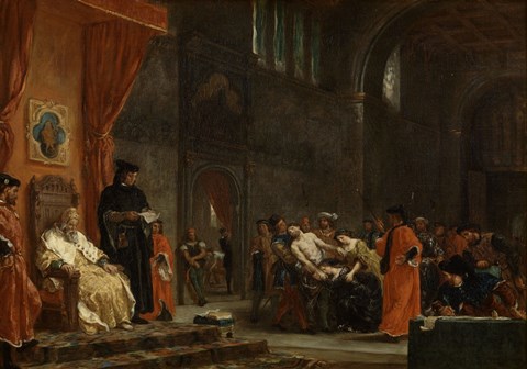 Framed Two Foscari, 1855 Print