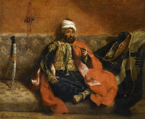 Framed Turk, Smoking on a Divan Print
