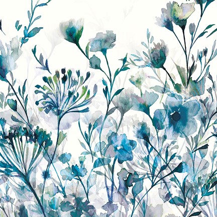 Framed Transparent Garden  Apple Green Print