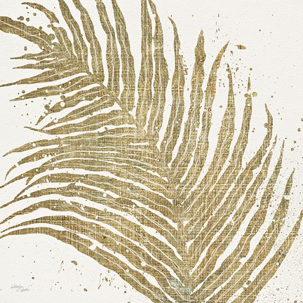 Framed Gold Leaves I Print