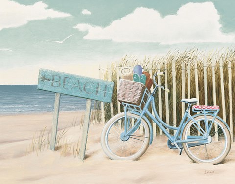 Framed Beach Cruiser II Crop Print