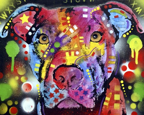 Framed Brooklyn Pit Bull Print