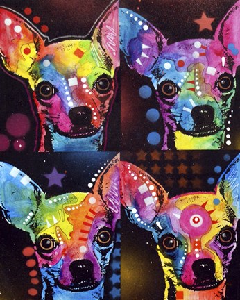 Framed Chihuahua 4X Print