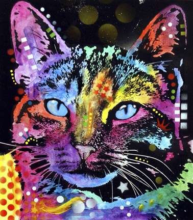 Framed Thoughtful Cat Print