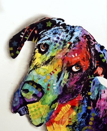 Framed Tilted Dane Print