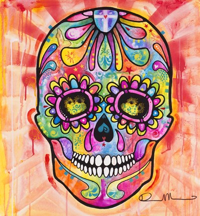 Framed Sugar Skull - Day of the Dead Print