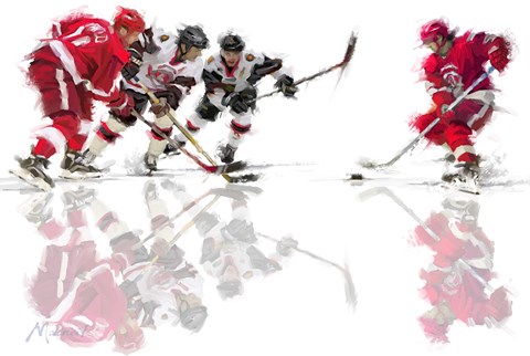 Framed Ice Hockey 2 Print