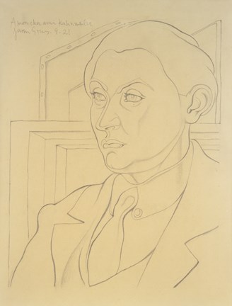 Framed Portrait of Daniel-Henry Kahnweiler, 1921 Print