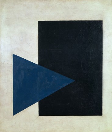 Framed Black Square, Blue Triangle, 1915 Print