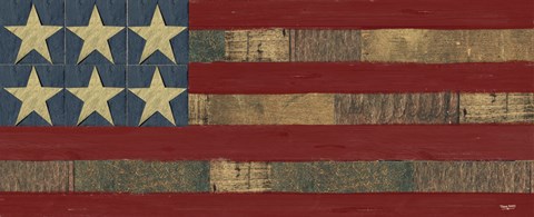 Framed Patriotic Printer Block Panel I Print