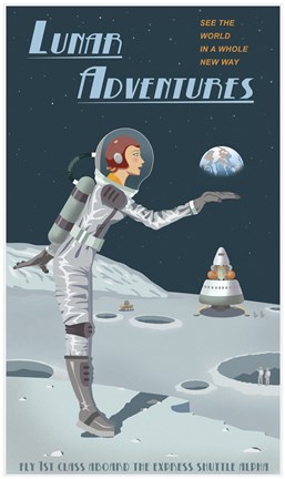 Framed Lunar Adventures Print