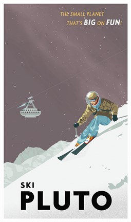 Framed Ski Pluto Print