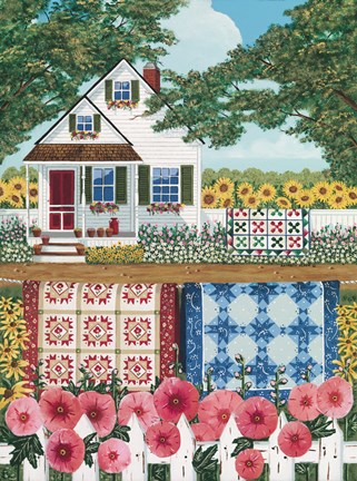 Framed Quilt Garden Print