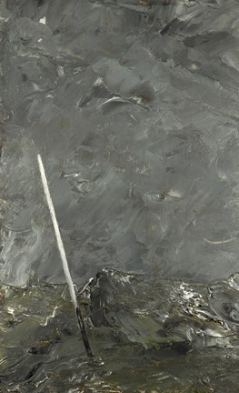 Framed Stormy Sea  White Stick, 1892 Print