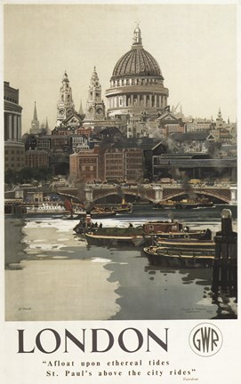 Framed London St. Paul&#39;s Ad Print