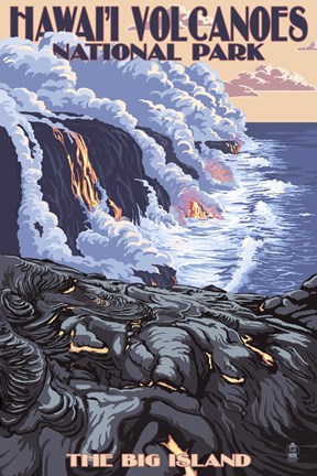 Framed Hawaii Volcanoes National Park Print