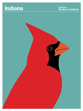 Framed Montague State Posters - Indiana Print