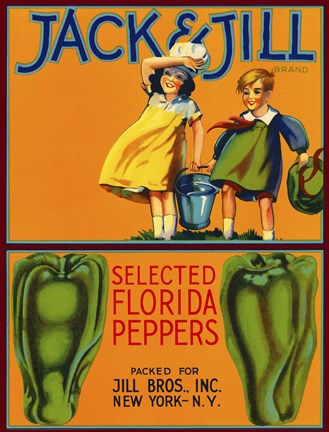 Framed Jack &amp; Jill Brand Peppers Print