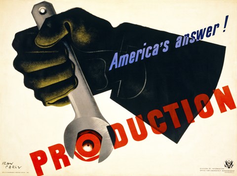 Framed Production, America's Answer! Print