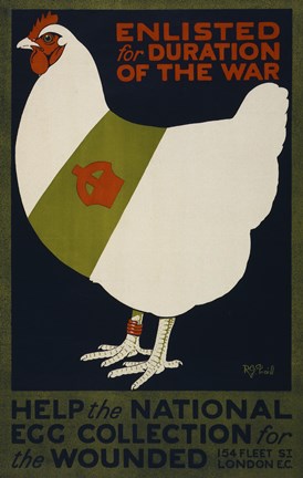 Framed Help the National Egg Collection for the Wounded Print