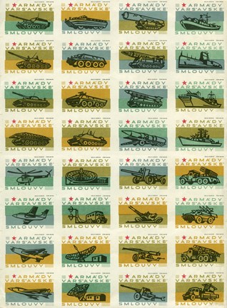 Framed Warsaw Pact Forces, Safety Match Sheet Print