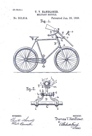 Framed Rifle Carrier for Motorcycle Print