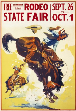Framed Rodeo State Fair Roan Print